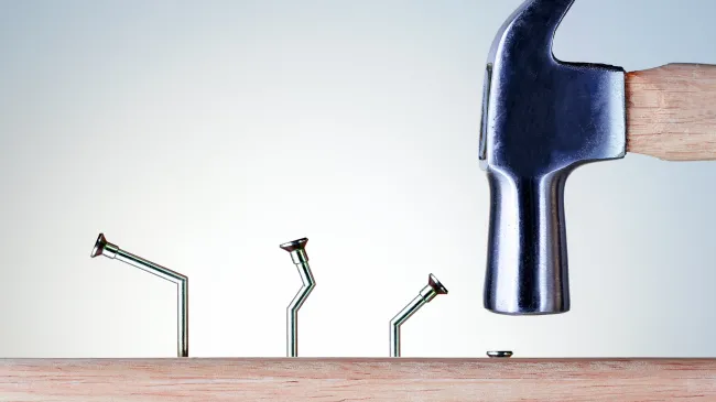 Hammer nail mistakes